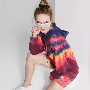 Wild Fable Colorful Tie-Dye Hoodie